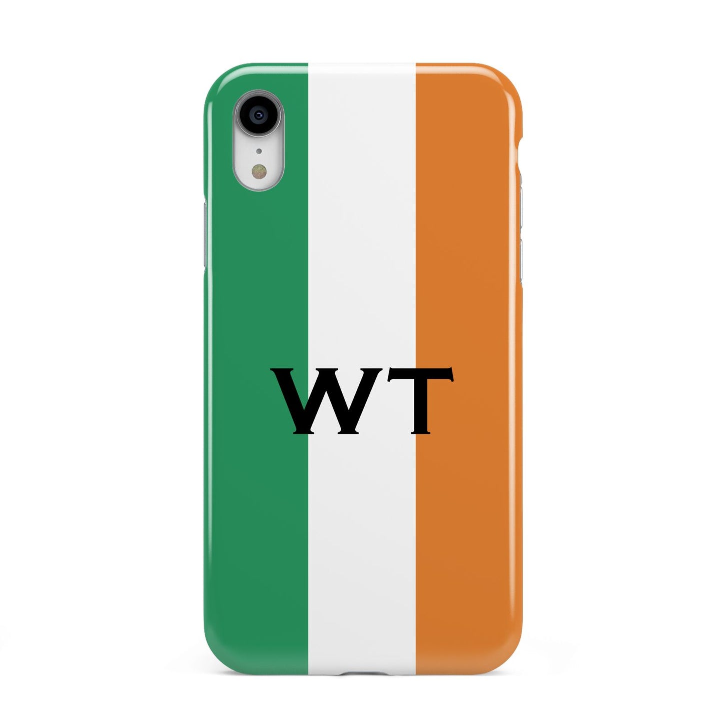 Irish Colours Personalised Initials Apple iPhone XR White 3D Tough Case