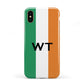 Irish Colours Personalised Initials Apple iPhone XS 3D Tough