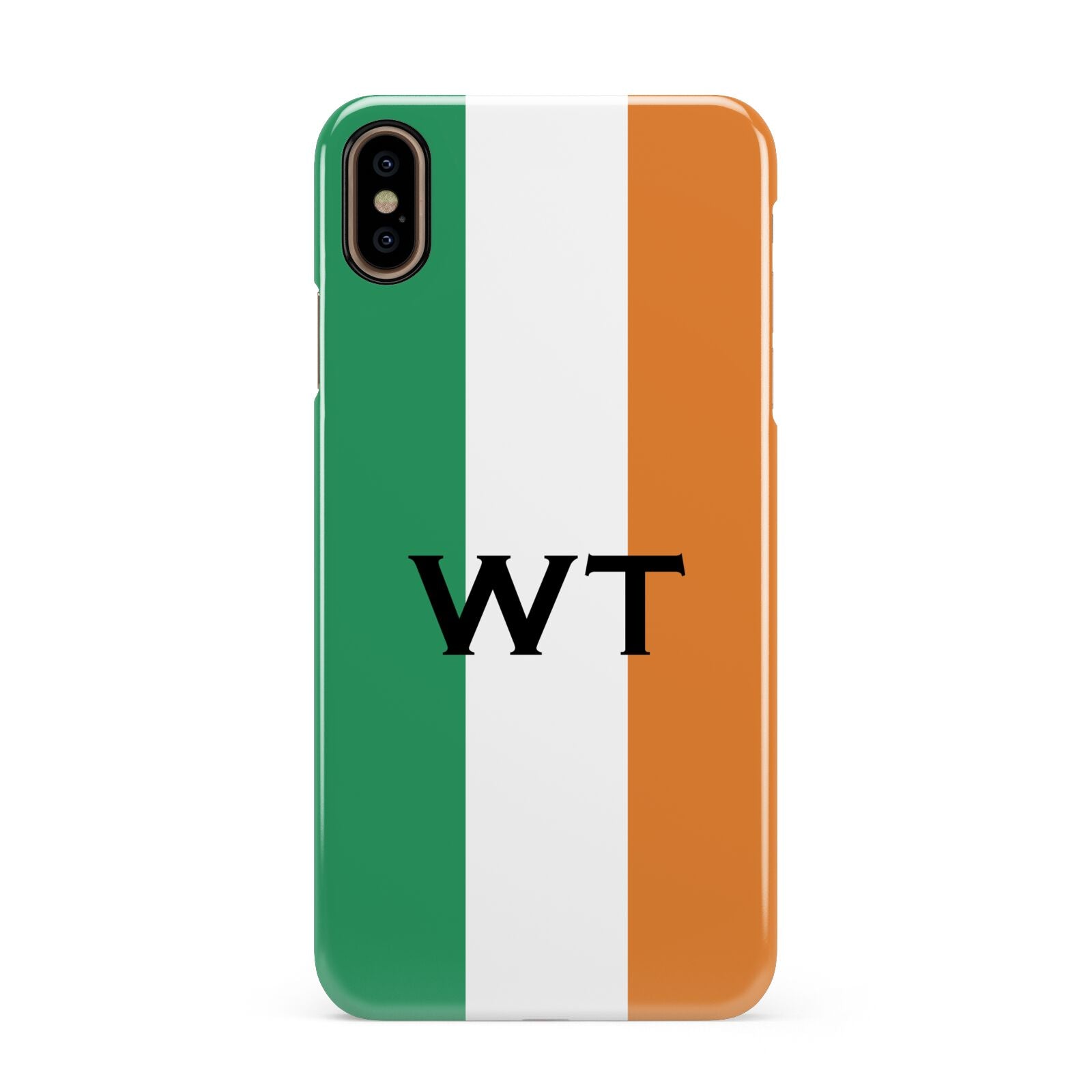 Irish Colours Personalised Initials Apple iPhone Xs Max 3D Snap Case