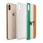 Irish Colours Personalised Initials Apple iPhone Xs Max 3D Tough Case Expanded View