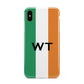Irish Colours Personalised Initials Apple iPhone Xs Max 3D Tough Case
