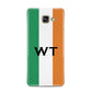 Irish Colours Personalised Initials Samsung Galaxy A3 2016 Case on gold phone