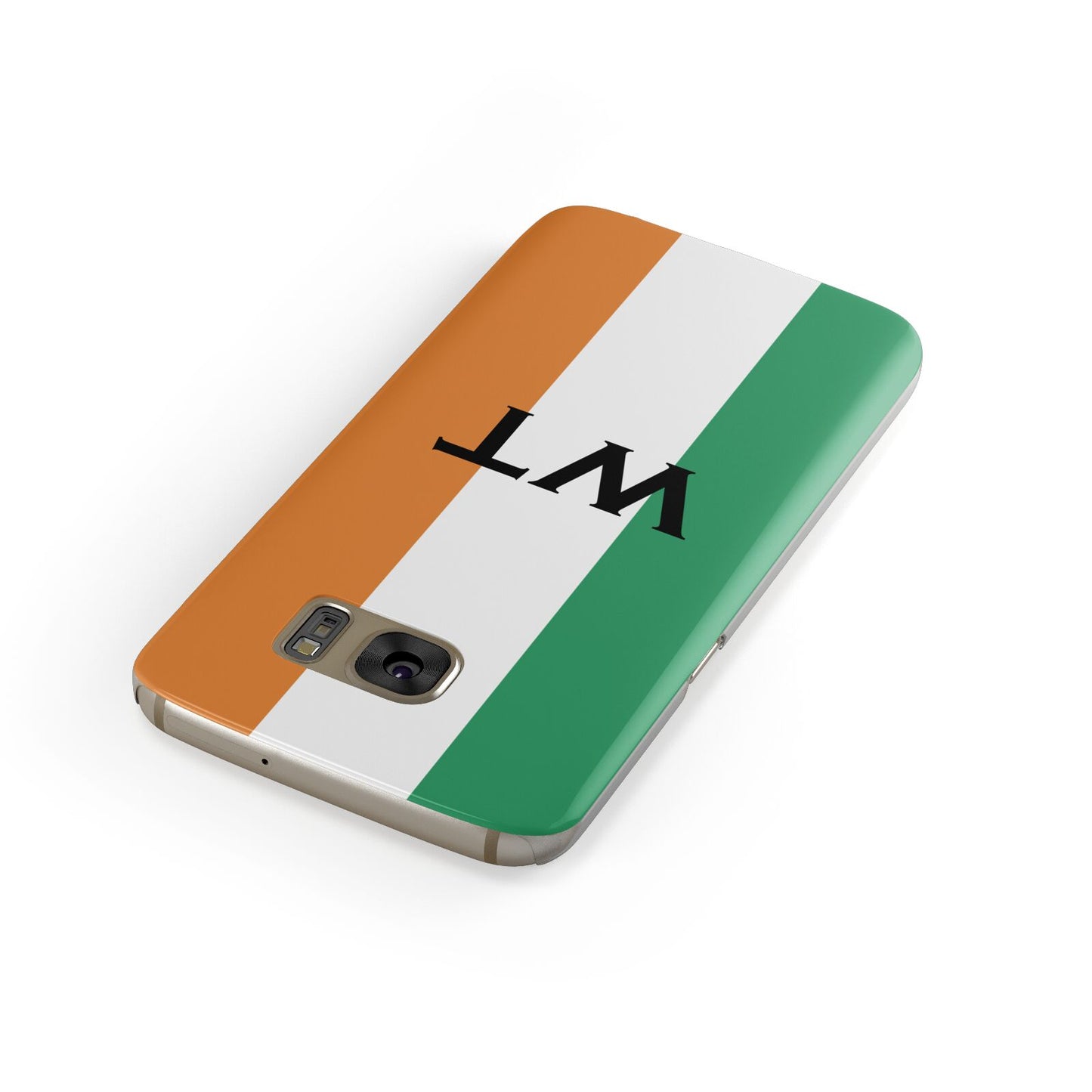 Irish Colours Personalised Initials Samsung Galaxy Case Front Close Up