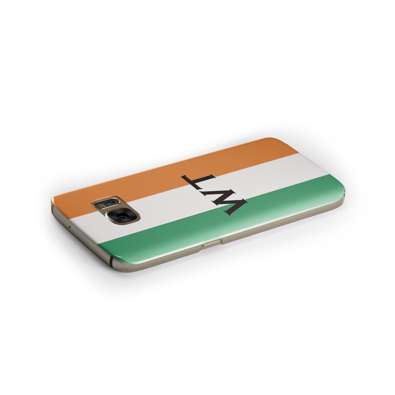 Irish Colours Personalised Initials Samsung Galaxy Case Side Close Up
