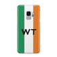 Irish Colours Personalised Initials Samsung Galaxy S9 Case