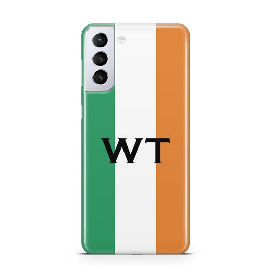 Irish Colours Personalised Initials Samsung S21 Plus Phone Case