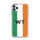 Irish Colours Personalised Initials iPhone 11 Pro Max Impact Pink Edge Case