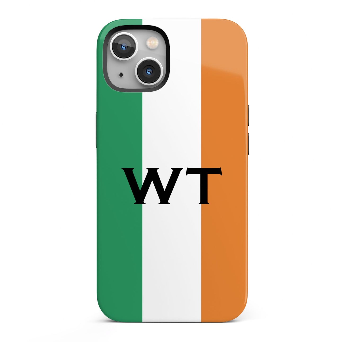Irish Colours Personalised Initials iPhone 13 Full Wrap 3D Tough Case