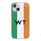 Irish Colours Personalised Initials iPhone 13 Mini TPU Impact Case with White Edges