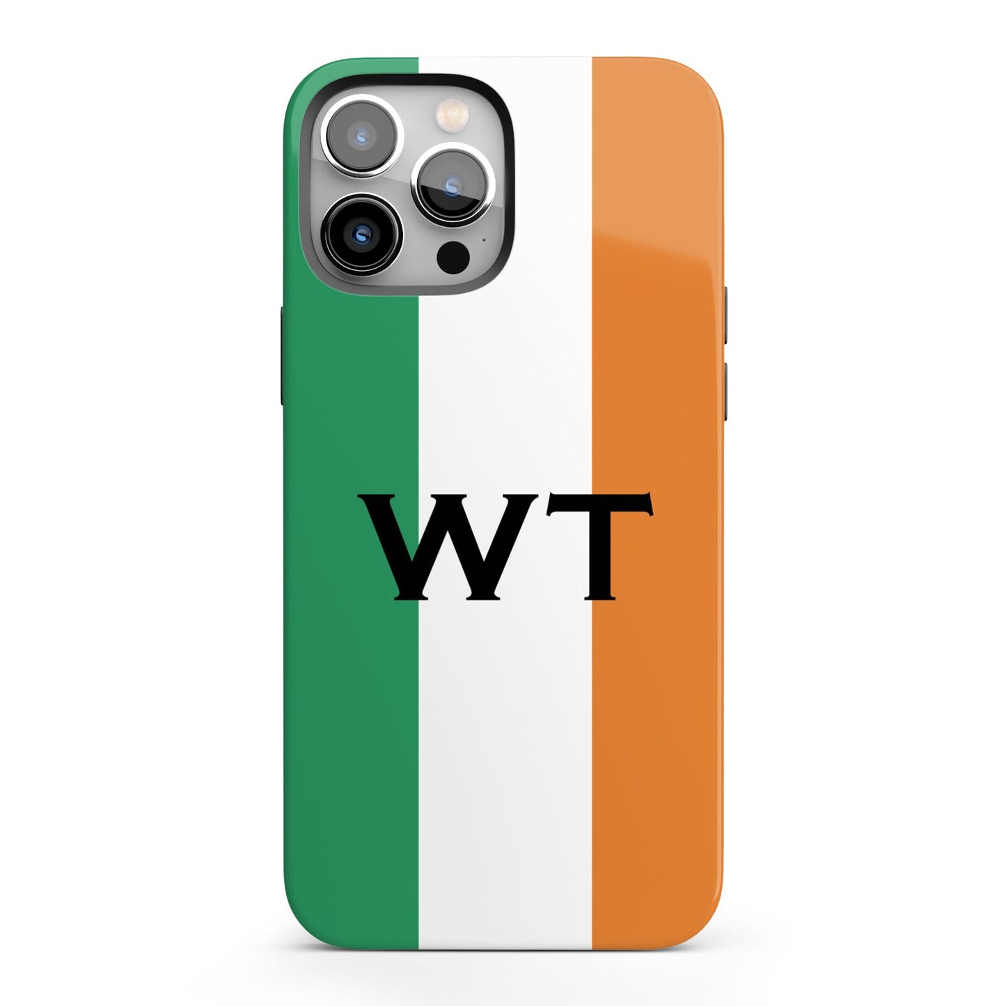 Irish Colours Personalised Initials iPhone 13 Pro Max Full Wrap 3D Tough Case