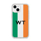 Irish Colours Personalised Initials iPhone 14 Clear Tough Case Starlight
