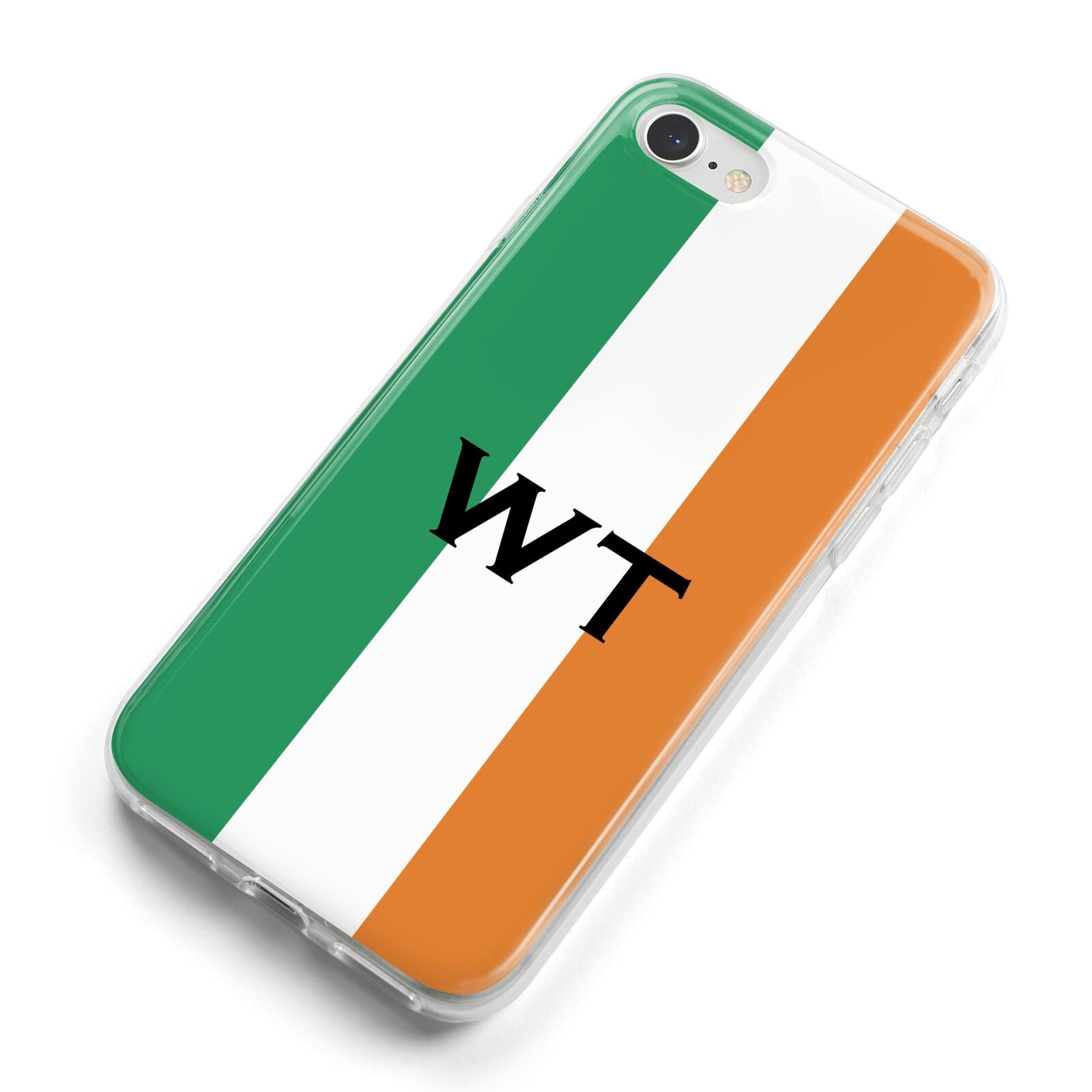 Irish Colours Personalised Initials iPhone 8 Bumper Case on Silver iPhone Alternative Image