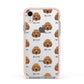 Irish Doodle Icon with Name Apple iPhone XR Impact Case Pink Edge on Silver Phone
