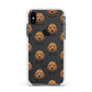 Irish Doodle Icon with Name Apple iPhone Xs Impact Case White Edge on Black Phone