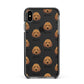 Irish Doodle Icon with Name Apple iPhone Xs Max Impact Case Black Edge on Black Phone