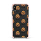 Irish Doodle Icon with Name Apple iPhone Xs Max Impact Case Pink Edge on Black Phone