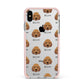 Irish Doodle Icon with Name Apple iPhone Xs Max Impact Case Pink Edge on Silver Phone