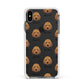 Irish Doodle Icon with Name Apple iPhone Xs Max Impact Case White Edge on Black Phone