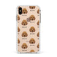 Irish Doodle Icon with Name Apple iPhone Xs Max Impact Case White Edge on Gold Phone