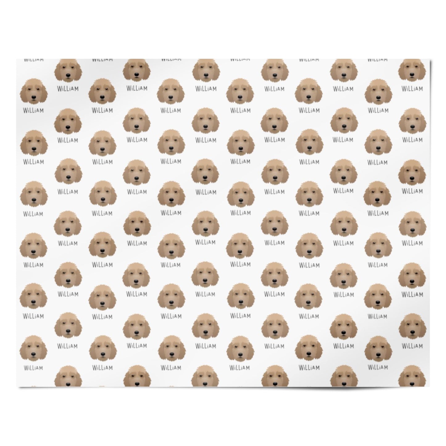 Irish Doodle Icon with Name Personalised Wrapping Paper Alternative