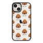 Irish Doodle Icon with Name iPhone 14 Black Impact Case on Silver phone