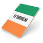 Irish Flag Personalised Name Apple iPad Case on Gold iPad Side View