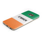 Irish Flag Personalised Name Protective Samsung Galaxy Case Angled Image