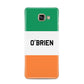 Irish Flag Personalised Name Samsung Galaxy A3 2016 Case on gold phone