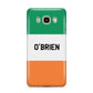 Irish Flag Personalised Name Samsung Galaxy J7 2016 Case on gold phone