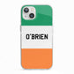 Irish Flag Personalised Name iPhone 13 TPU Impact Case with White Edges