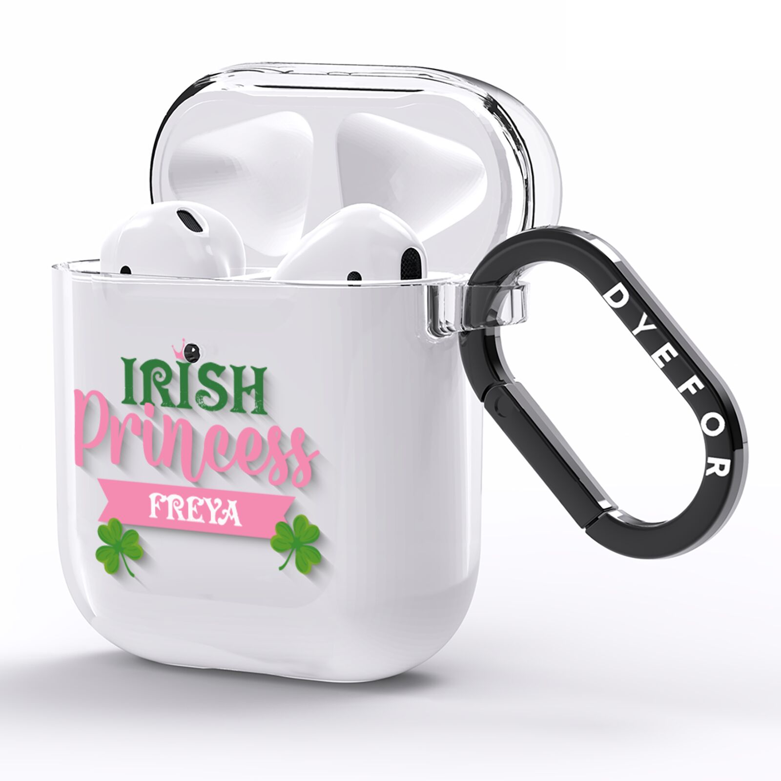 Irish Princess Personalised AirPods Clear Case Side Image
