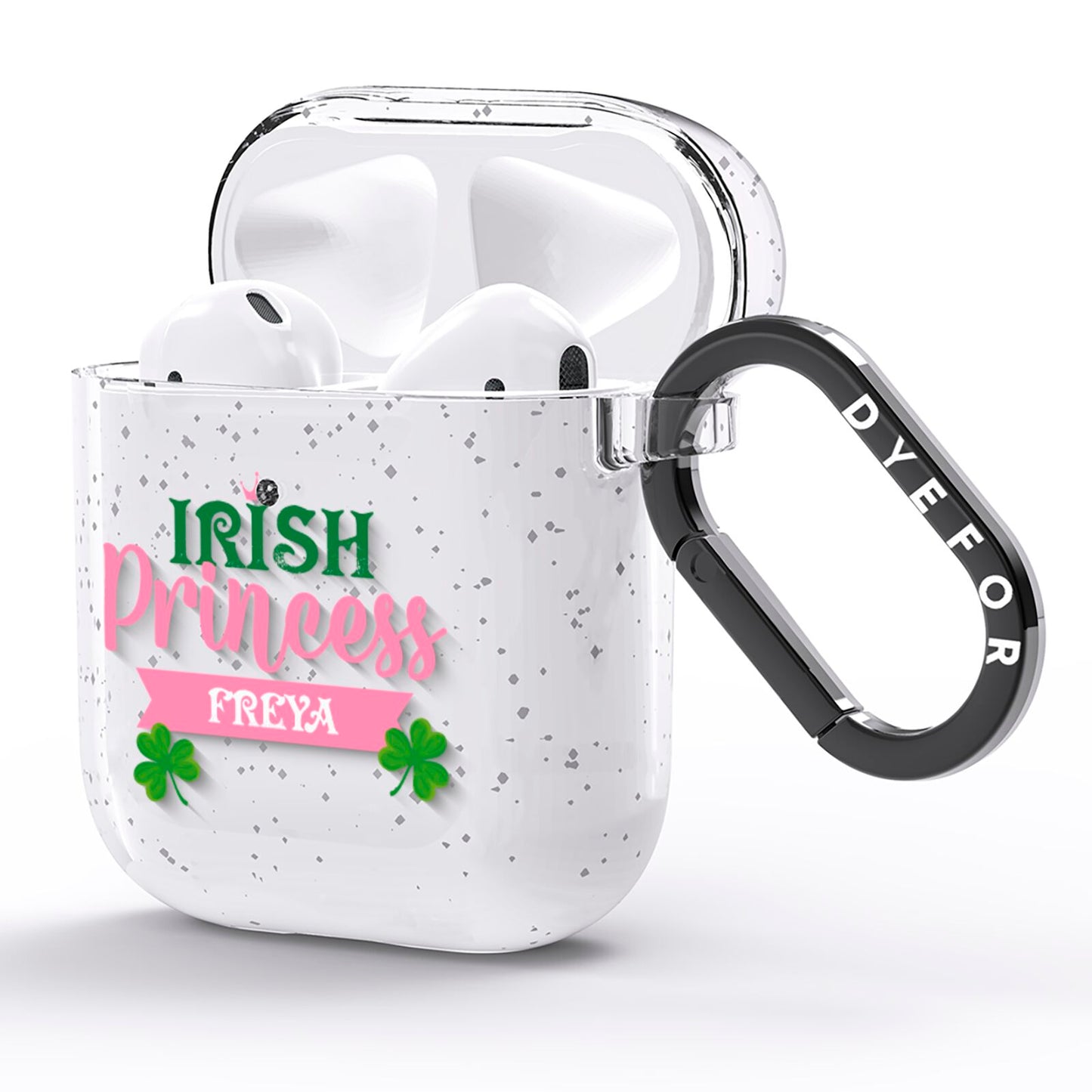 Irish Princess Personalised AirPods Glitter Case Side Image