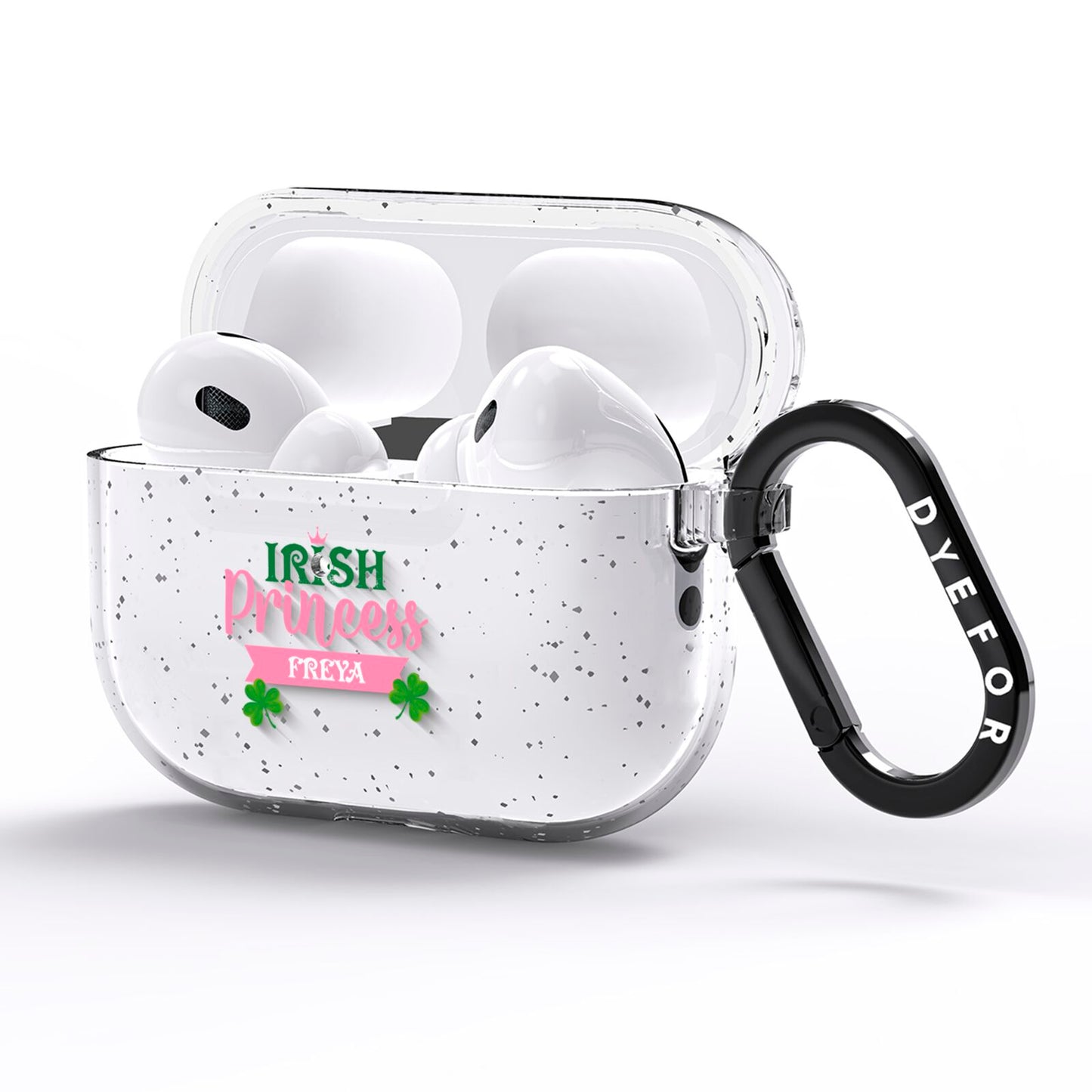 Irish Princess Personalised AirPods Pro Glitter Case Side Image