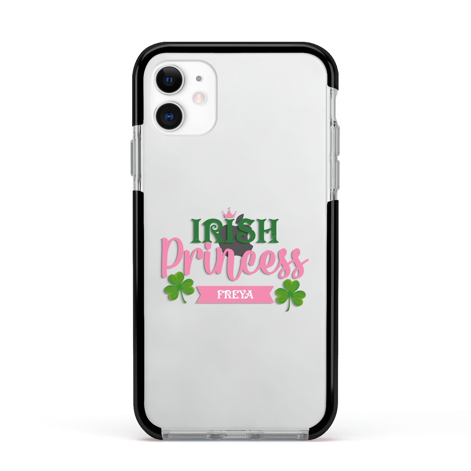 Irish Princess Personalised Apple iPhone 11 in White with Black Impact Case
