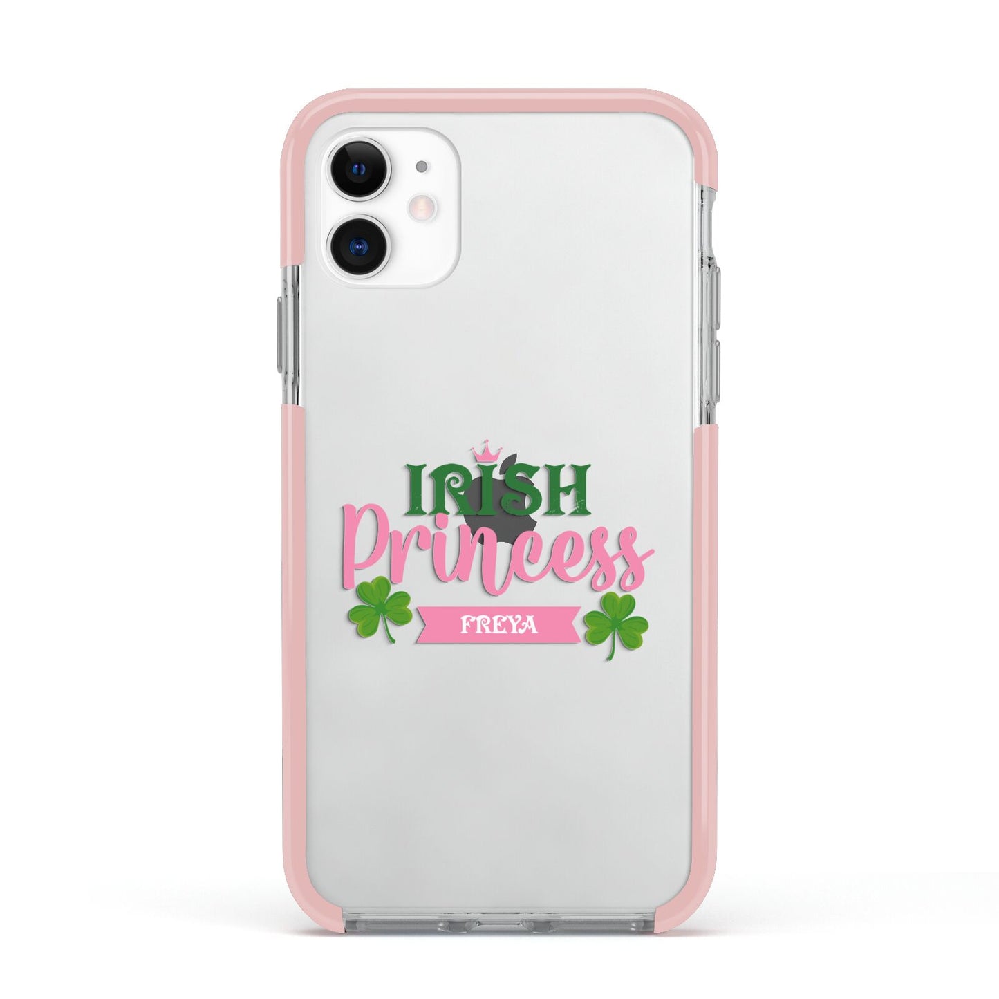 Irish Princess Personalised Apple iPhone 11 in White with Pink Impact Case