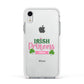Irish Princess Personalised Apple iPhone XR Impact Case White Edge on Silver Phone