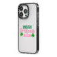 Irish Princess Personalised iPhone 13 Pro Black Impact Case Side Angle on Silver phone