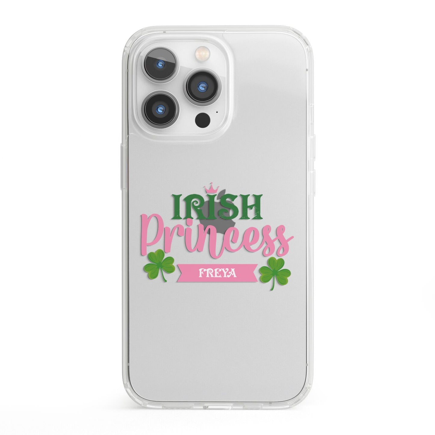 Irish Princess Personalised iPhone 13 Pro Clear Bumper Case
