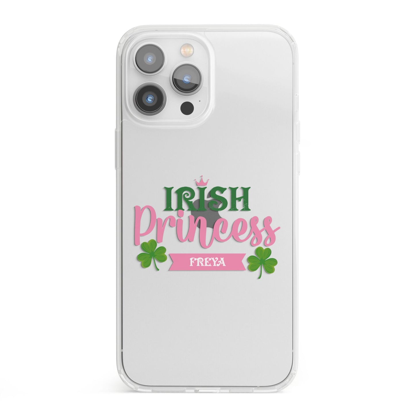 Irish Princess Personalised iPhone 13 Pro Max Clear Bumper Case