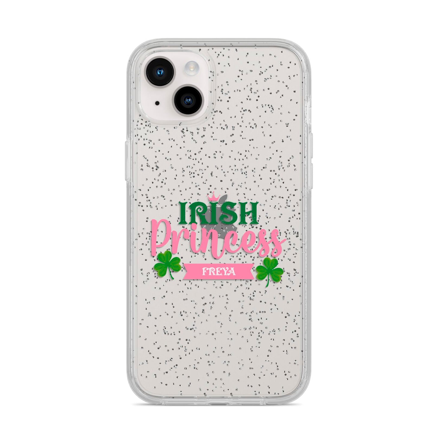 Irish Princess Personalised iPhone 14 Plus Glitter Tough Case Starlight