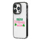 Irish Princess Personalised iPhone 14 Pro Black Impact Case Side Angle on Silver phone