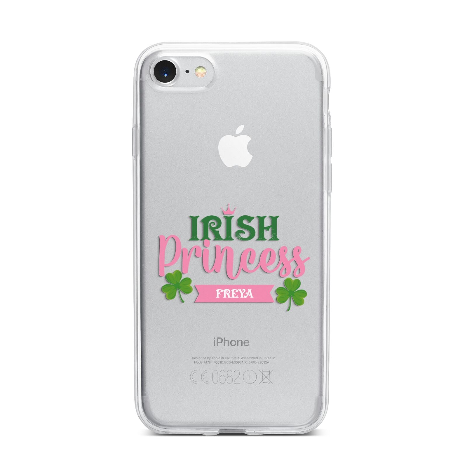 Irish Princess Personalised iPhone 7 Bumper Case on Silver iPhone