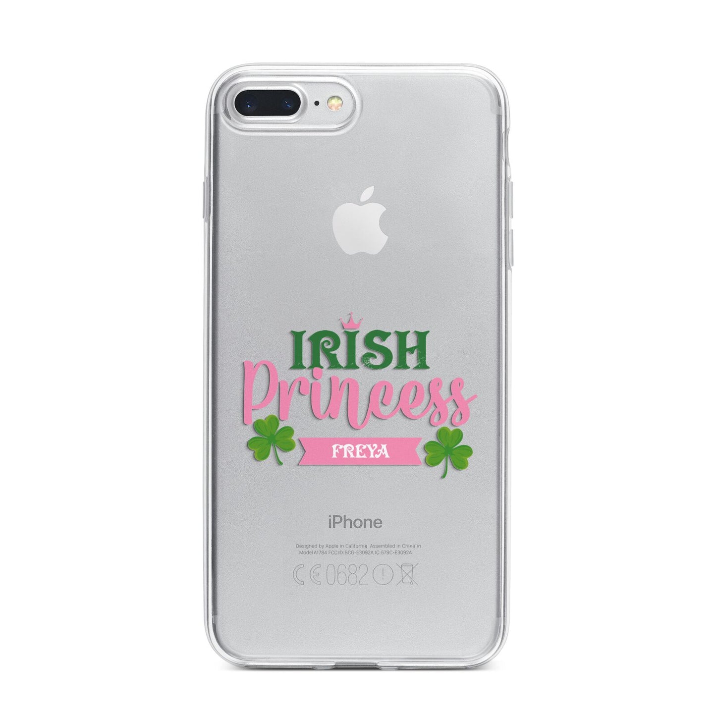 Irish Princess Personalised iPhone 7 Plus Bumper Case on Silver iPhone