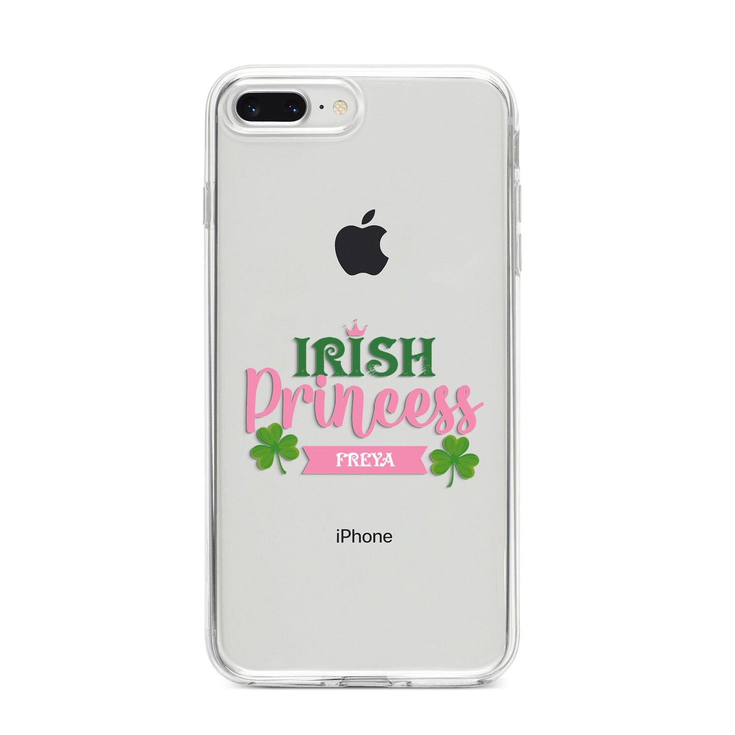 Irish Princess Personalised iPhone 8 Plus Bumper Case on Silver iPhone