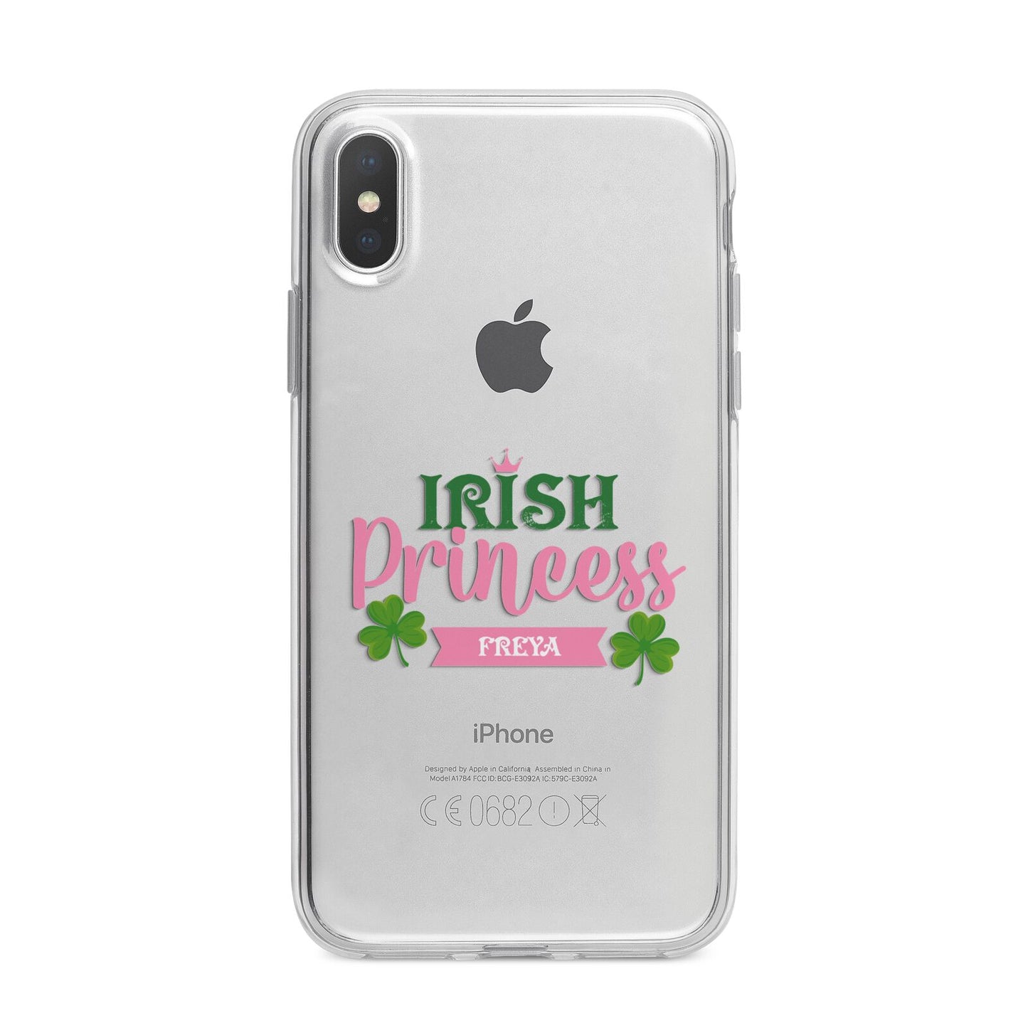 Irish Princess Personalised iPhone X Bumper Case on Silver iPhone Alternative Image 1