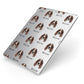 Irish Red White Setter Icon with Name Apple iPad Case on Silver iPad Side View