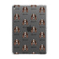 Irish Red White Setter Icon with Name Apple iPad Grey Case