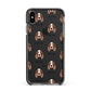 Irish Red White Setter Icon with Name Apple iPhone Xs Max Impact Case Black Edge on Black Phone
