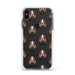 Irish Red White Setter Icon with Name Apple iPhone Xs Max Impact Case White Edge on Black Phone
