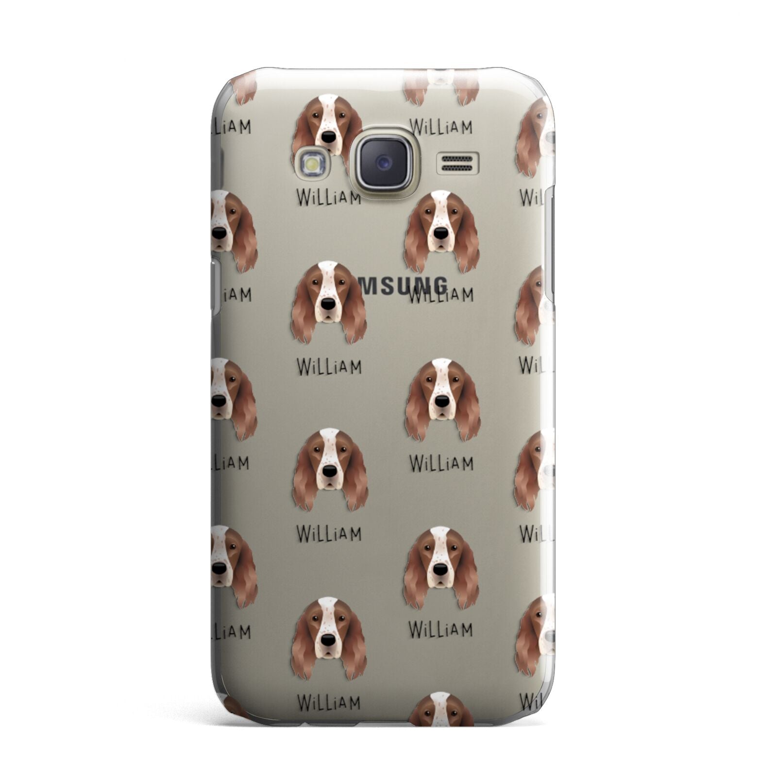 Irish Red White Setter Icon with Name Samsung Galaxy J7 Case